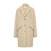 Beige wollen blend klassieke jas MM6 Maison Margiela , Beige , Dames