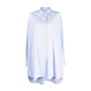 Gestreepte Oversized Shirt Lichtblauw Maison Margiela , Blue , Dames