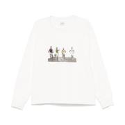 Crewneck Finish Line Sweatshirt Bode , Beige , Heren