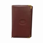 Pre-owned Leather wallets Cartier Vintage , Red , Dames