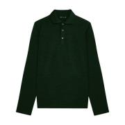 Groene flessenhals poloshirt Ferrante , Green , Heren