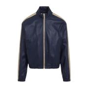 Blauw leren jas voor mannen Marni , Blue , Heren