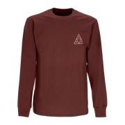 Driehoek Lange Mouw Tee Aubergine HUF , Purple , Heren