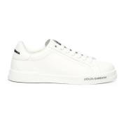 Witte Sneakers met Logo-details Dolce & Gabbana , White , Heren