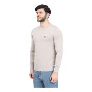 Essentiële Zwarte Slim Fit Trui Calvin Klein Jeans , Beige , Heren