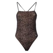 Zwarte Zee Kleding Olympic One Piece Dolce & Gabbana , Black , Dames