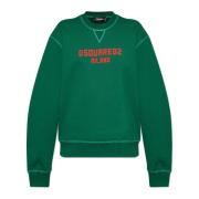 Sweatshirt met logo Dsquared2 , Green , Dames