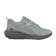 Grijze vetersneaker - Sportieve stijl Lacoste , Gray , Heren