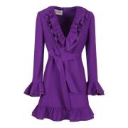 Paarse Orchidee Solide Jurk Valentino Garavani , Purple , Dames