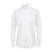 Logo Katoenen Overhemd Dolce & Gabbana , White , Heren