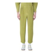 Geplooide Straight-Leg Broek Issey Miyake , Green , Heren