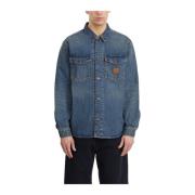 Denim Lincoln Overhemd Carhartt Wip , Blue , Heren