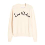 Witte Sweater Herenmode Valentino Garavani , White , Heren