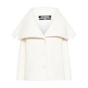 Witte Wollen Jas Aw24 Jacquemus , Beige , Dames