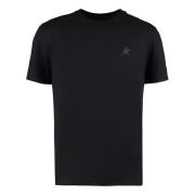 Katoenen Crew-Neck T-Shirt Golden Goose , Black , Heren