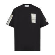 T-shirt met patches Iceberg , Black , Heren