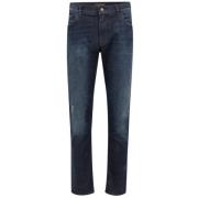 Skinny jeans met reliëflogo Dolce & Gabbana , Blue , Heren