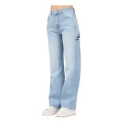 Hoge taille lichte denim jeans Tommy Jeans , Blue , Dames