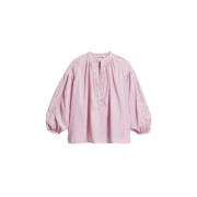 Romantische Blush Blouse met Kantdetails Vanessa Bruno , Pink , Dames