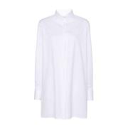 Witte Jacquard Lange Katoenen Overhemd MM6 Maison Margiela , White , D...