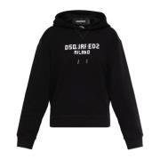 Sweatshirt met logo Dsquared2 , Black , Dames