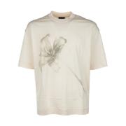 Casual Katoenen T-Shirt voor Mannen Emporio Armani , Beige , Heren