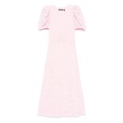 Roze Kant Pofmouw Jurk Rotate Birger Christensen , Pink , Dames