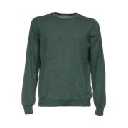 Slim Fit Wol Zijde Trui Gran Sasso , Green , Heren