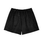 Flare Shorts met Nepbontzak Antraciet Zwart Simone Rocha , Black , Dam...