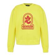 Gedrukte sweatshirt Dsquared2 , Yellow , Dames