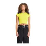 Baby Crop Tee Jean Paul Gaultier , Green , Dames