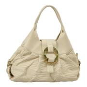 Pre-owned Leather handbags Bvlgari Vintage , Beige , Dames