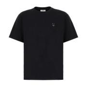 Casual Katoenen T-Shirt voor Mannen Maison Kitsuné , Black , Heren