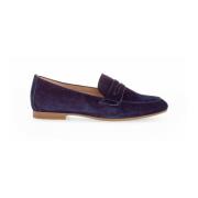 Blauwe suède loafers Gabor , Blue , Dames