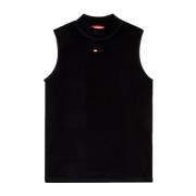 Zwarte Top voor Mannen Diesel , Black , Dames