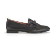 Zwarte gladleren loafers Gabor , Black , Dames