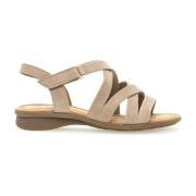 Beige nubuck leren sandalen Gabor , Beige , Dames