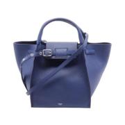 Pre-owned Leather handbags Celine Vintage , Blue , Dames