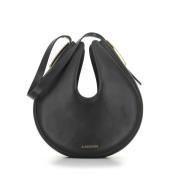 Zwarte Leren Druppelvormige Tas Lanvin , Black , Dames