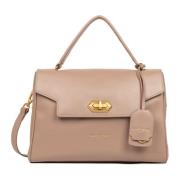 Grace Flap Handtas met Sluiting Lancaster , Beige , Dames