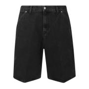 Denim shorts met grote zakken en logo Carhartt Wip , Black , Heren