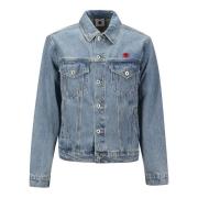 Denim Trucker Jacket Icecream , Blue , Heren