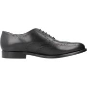 Stijlvolle Geveterde Schoenen Hampstead Geox , Black , Heren