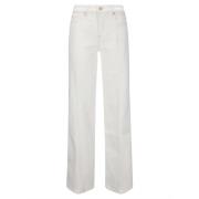 Jeans Straight Pre-owned 7 For All Mankind , White , Dames