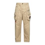 Broek met patches Dsquared2 , Beige , Heren