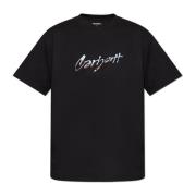 T-shirt met bedrukt logo Carhartt Wip , Black , Heren