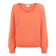 Luxe Alpaca Wol Trui American Dreams , Orange , Dames