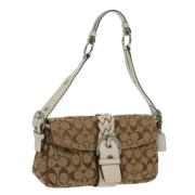 Pre-owned Canvas shoulder-bags Coach Pre-owned , Beige , Dames