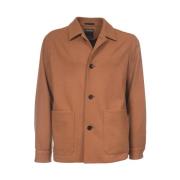 Alpe Chore Jacket in Wol Kasjmier Ermenegildo Zegna , Brown , Heren