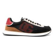 Zwarte Sneakers met Logoed Tongue Dolce & Gabbana , Multicolor , Heren